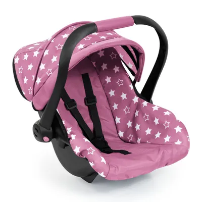Produktbild von Bayer Design 67976AB Puppenautositz, Sitz für Puppen, mit Dach, verstellbarem Griff, Gurt, für Puppen bis 46 cm