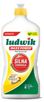 Zdjęcie produktu dla Ludwik MAXX POWER płyn do mycia naczyń cytrusy z zieloną herbatą 725g