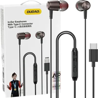 Immagine prodotto di Dudao X1Prot Cuffie cablate intrauricolari Usb-C 1,2 M - Nero