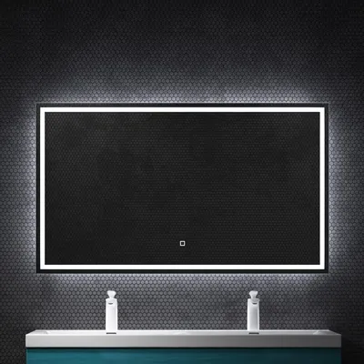 Produktbild von Mai & Mai Wandspiegel Badezimmer Spiegel LED 100x80cm LED Bad-Spiegel mit Touchschalter, Beschlagfrei durch Antifog-Schicht LED-Spiegel 02