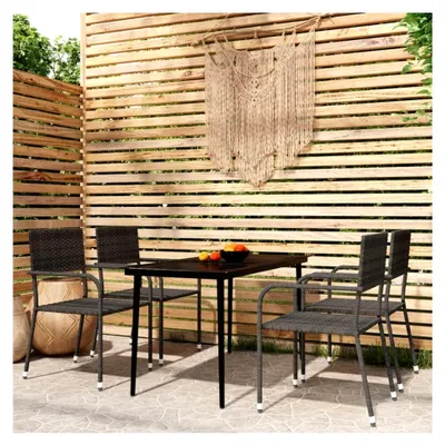 Produktbild von Gartenmöbel-Set, 5-teilig, Grau
