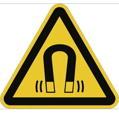Produktbild von Dreifke® Schild Warnung vor magnetischem Feld ISO 7010, Alu, 100 mm SL