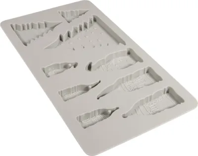 Produktbild von Rayher Silikon Gießform Wichtelfamilie, 14,5x26x1cm, 9 Formen, Box 1Stück