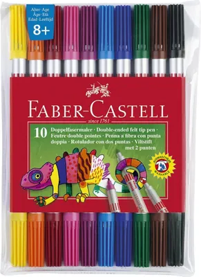 Produktbild von FABER-CASTELL Doppelfasermaler 10er Etui