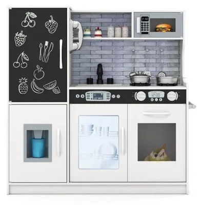 Immagine prodotto di Set da cucina giocattolo per bambini con lavagna, 82x24x80 cm