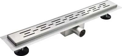 Produktbild von i-flair Duschrinne 60 cm, Bodenablauf aus Edelstahl mit Schlitzmuster, sehr flach R8