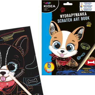 Produktbild von Kratzpapier Hunde 6 Bogen Kidea