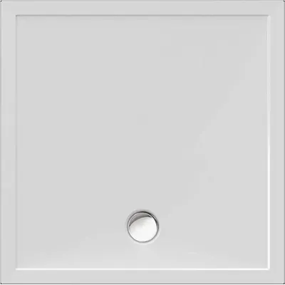 Produktbild von Schröder Viereck Duschwanne Deepstone E 100x100x2 cm weiß, Mineralguss