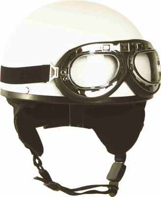 Produktbild von Mil-Tec Helm, Halbschale mit Brille, weiß