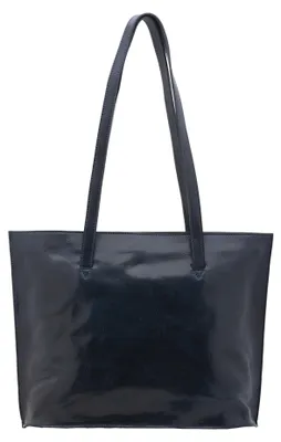 Immagine prodotto di Borsa a spalla da donna, in vera pelle di vacchetta, con zip. Prodotto in Italia