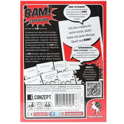 Zdjęcie produktu dla Pegasus BAM! - Extrahart, Gra karciana, Przyjęcie, 18 lat(a), 20 min