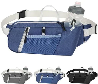 Produktbild von HOTUT Hüfttasche, Laufgürtel mit Wasserflaschen, Hydratation, leichte Laufgürtel, verstellbare Sport-Hüfttasche, Tasche, für Telefon, ideal zum Wandern, Campen, Klettern, Reisen, Radfahren und Gassigehen mit Hunden