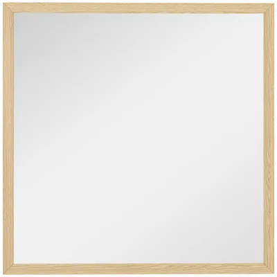 Produktbild von Quadratischer Wandspiegel 50 x 50 cm, Naturholzrahmen, ideal fš¹r Badezimmer, Wohnzimmer oder Schlafzimmer