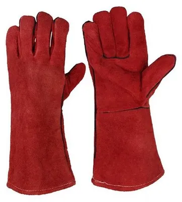 Produktbild von Hitzebeständige Lederhandschuhe für Männer zum Schutz bei Grillen, Gartenarbeit und Holzbearbeitung