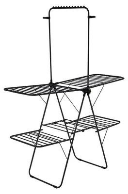 Immagine prodotto di Asciugatrice verticale, superficie di asciugatura di 29 m², realizzata in acciaio e polipropilene, pieghevole, dimensioni 160 x 68 x 205 cm, ideale per