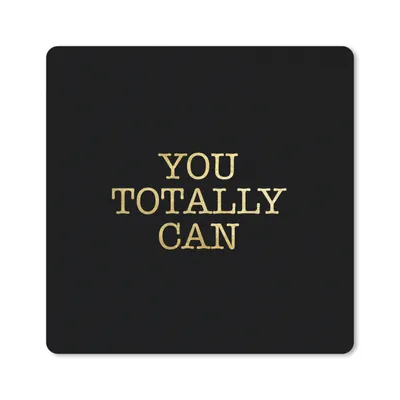 Produktbild von MuchoWow® Mauspad Mousepad Selbstvertrauen - Gold - Schwarz 30x30 cm - Mousepads - Maus Mat - Pad - Mausunterlage - Gaming