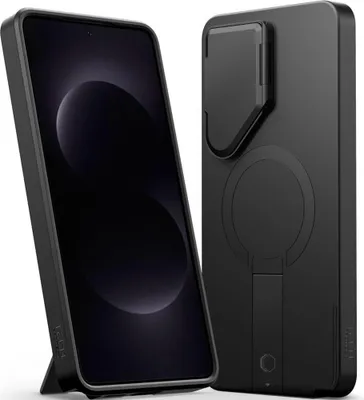 Produktbild von Handyhülle mit Kameraabdeckung für Galaxy S26 Ultra, Tech-Protect Polyamid Aura mit MagSafe, Schwarz
