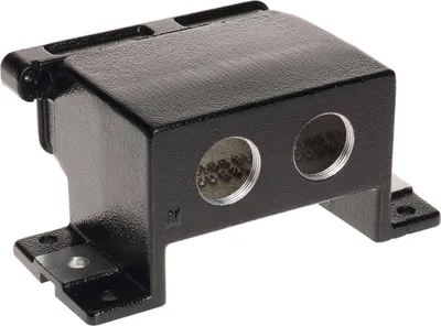 Produktbild von HARTING Han 16HPR Sockelgehäuse horizontrale Ausführung, 2xM32 gerader Kabelabgang, Schraubverriegelung - 1 Stück