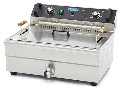 Produktbild von Gastro Fritteuse - 20 l - 1 Korb - mit Ablasshahn