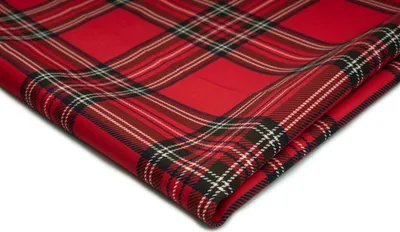 Obrázek produktu pro Tkanina s potiskem Marchiano, červený tartan 50 x 150 cm
