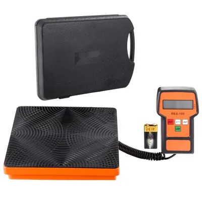 Produktbild von Kältemittelwaage 50kg - Laderückgewinnung Freonwaage - Kabelgebundene Fernbedienung - Hochpräzise Elektronische Digitale Rückgewinnungsgewichtswaage - Mit Koffer & Trockenbatterie