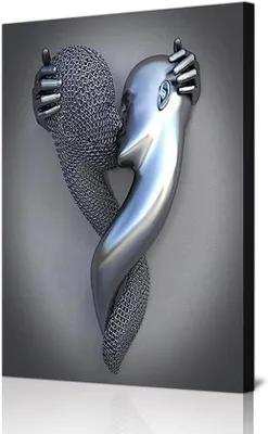 Produktbild von Metalne 3D Bild - Wanddekoration - Wohnzimmer Dekoration - 3D Effekt - 50x70cm - Stil 22
