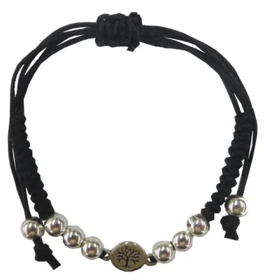 Produktbild von Armband "Baum des Lebens" 0,7cm Silber 925 mit verstellbarem Baumwollband