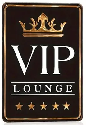 Produktbild von GKA Retro Blechschild mit lustigem Spruch "VIP Lounge" 30x20 cm