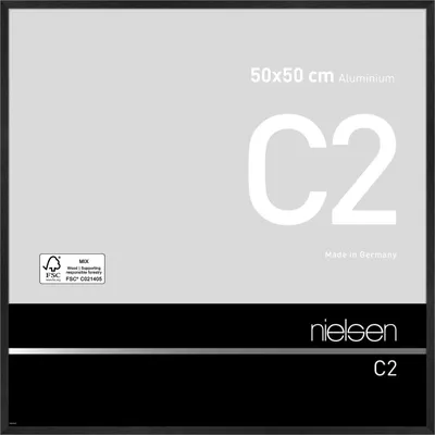 Produktbild von nielsen Aluminium Bilderrahmen C2, 50x50 cm, Struktur Schwarz Matt