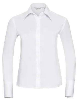 Produktbild von Russell Collection Bluse, Langarm, bügelfrei FK757 (2XL) (Weiß)