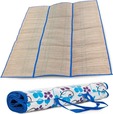 Produktbild von Strandmatte aus Stroh 150 x 170cm – isolierend & pflegeleicht