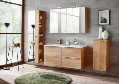Image de Armoire de toilette armoire murale salle de bain avec miroir 60 cm étagère salle de bain meuble