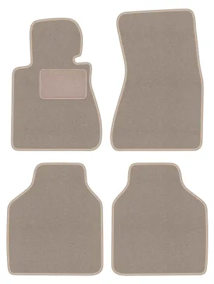Productafbeelding van Velours automatten voor BMW 7 E66 2001-2008 (sedan) – 4-delig, beige, op maat – Wielganizator LUX