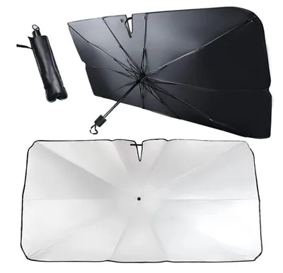 Immagine prodotto di Parasole per auto, parabrezza, 150 x 80 cm, pieghevole, protezione UV