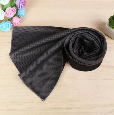 Produktbild von Kühlendes Sporthandtuch Fitness Abkühlung Handtuch Kühlhandtuch Kühltuch Cooling Towel Sport Fitness Sporthandtücher Dunkelgrau