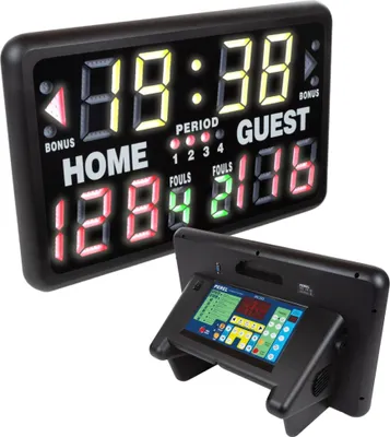 Produktbild von Perel Digitale Anzeigetafel, LED-Anzeige, Anzeigetafel elektronisch, Sport, mit Sporttimer, für