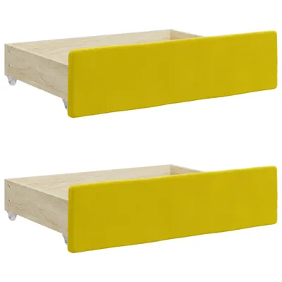 Produktbild von Bettschubladen 2 Stk. Gelb Holzwerkstoff und Samt