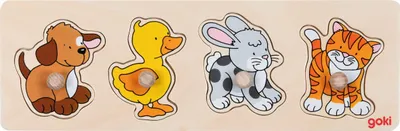 Produktbild von Steckpuzzle Hund, Ente,...