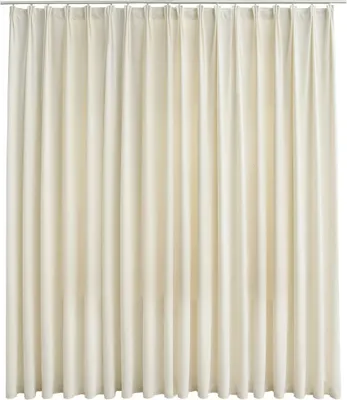 Produktbild von vidaXL Verdunkelungsvorhang mit Haken Samt Creme 290 x 245 cm