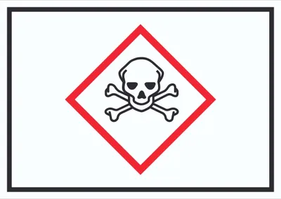 Produktbild von Schild akut toxisch Symbol Toxizität Totenkopf A4 (210x297mm)