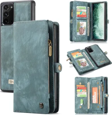 Produktbild von CaseMe 008 2-in-1 Klapphülle für Samsung Galaxy Note 20 - 8 Kartenfächer Kunstleder Blau
