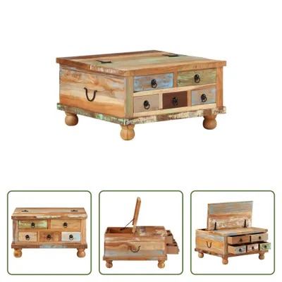 Produktbild von The Living Store Couchtisch Altholz 70x70x38 cm
