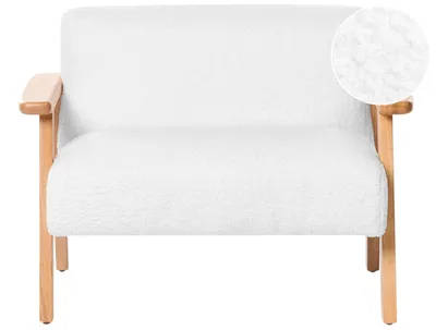 Produktbild von BELIANI Kindersofa Weiß Bouclé mit Armlehnen für Kleinkinder 1-Sitzer Modern Kindercouch Kindersessel Minisofa Kinderzimmer