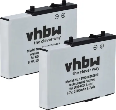 Produktbild von vhbw 2x Akku Ersatz für Nintendo USG-001, USG-003 für Spielekonsole (900 mAh, 3,7 V, Li-Ion)