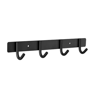 Obrázek produktu pro Věšáková lišta 300x50x42 mm 4 háčky, černá