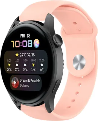 Produktbild von Strap-it Huawei Watch 3 (Pro) Sportarmband (Rosa)