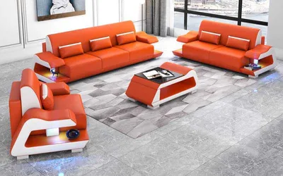 Produktbild von Sofagarnitur Sofa Orange Set 3+2+1 JVmoebel