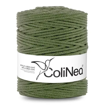 Produktbild von Baumwollkordel Geflochtene Baumwollschnur Baumwollkernschnur Für Makramee Makramee-Seil Bastelkordel 5mm 200m khaki Faden DIY ColiNea