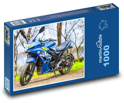 Obrázek produktu pro Puzzle 1000 Sportovní modrý motocykl - martinpuzzle