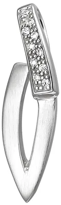 Produktbild von Anhänger aus 925 Silber mattiert mit 10 Zirkonia Silberanhänger Halsschmuck